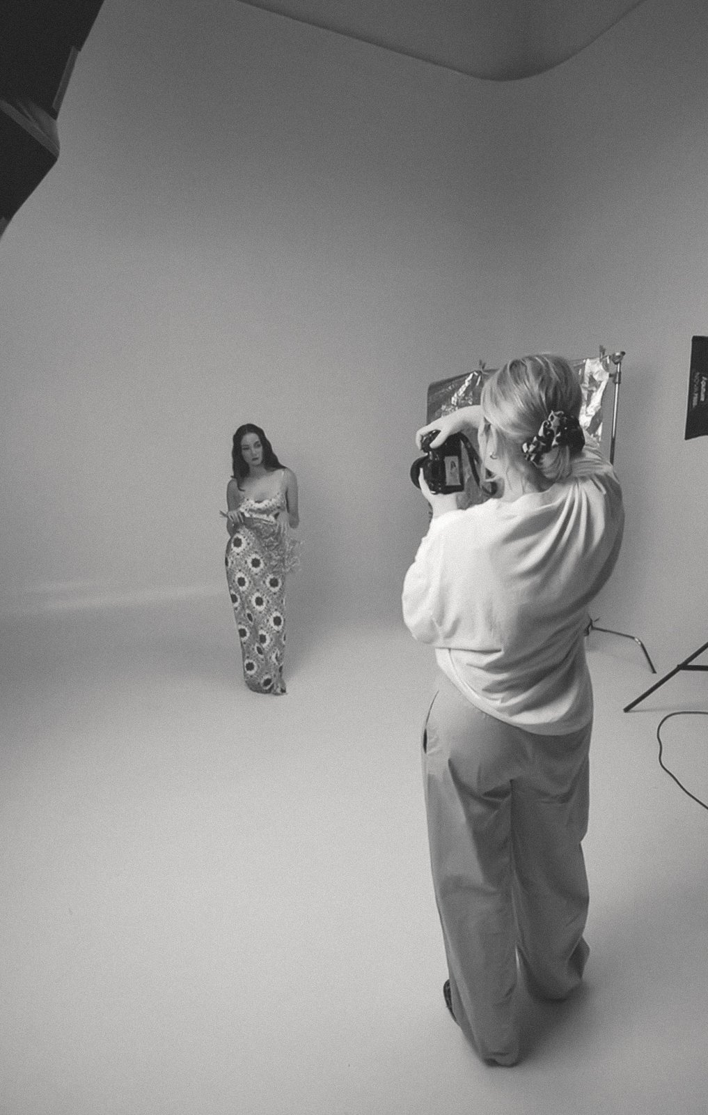 Kat Bailey shooting on set